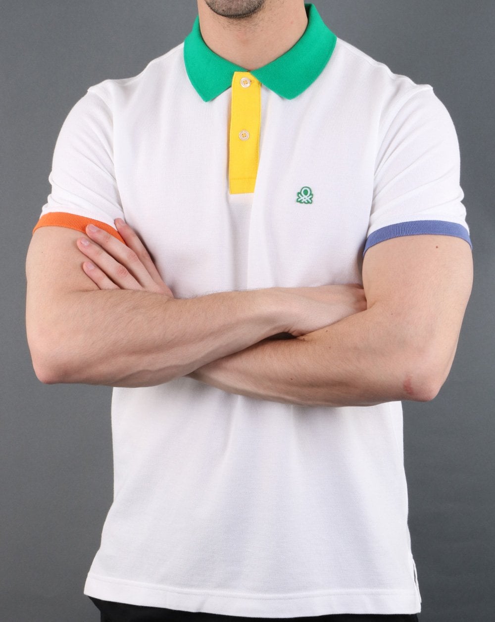 Benetton Polo Shirt Off White