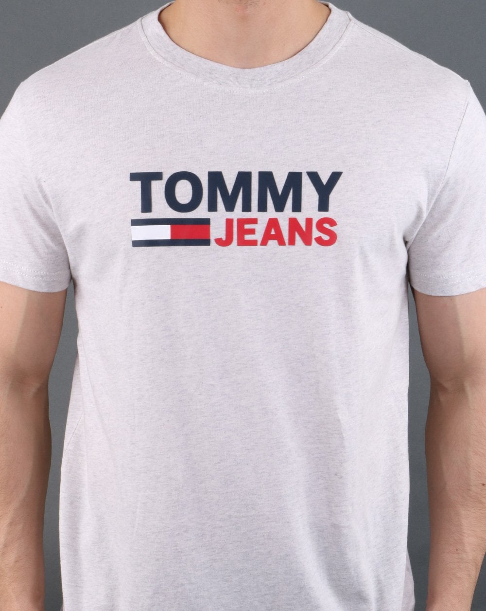 Tommy Hilfiger Corp Logo T-shirt Light Grey