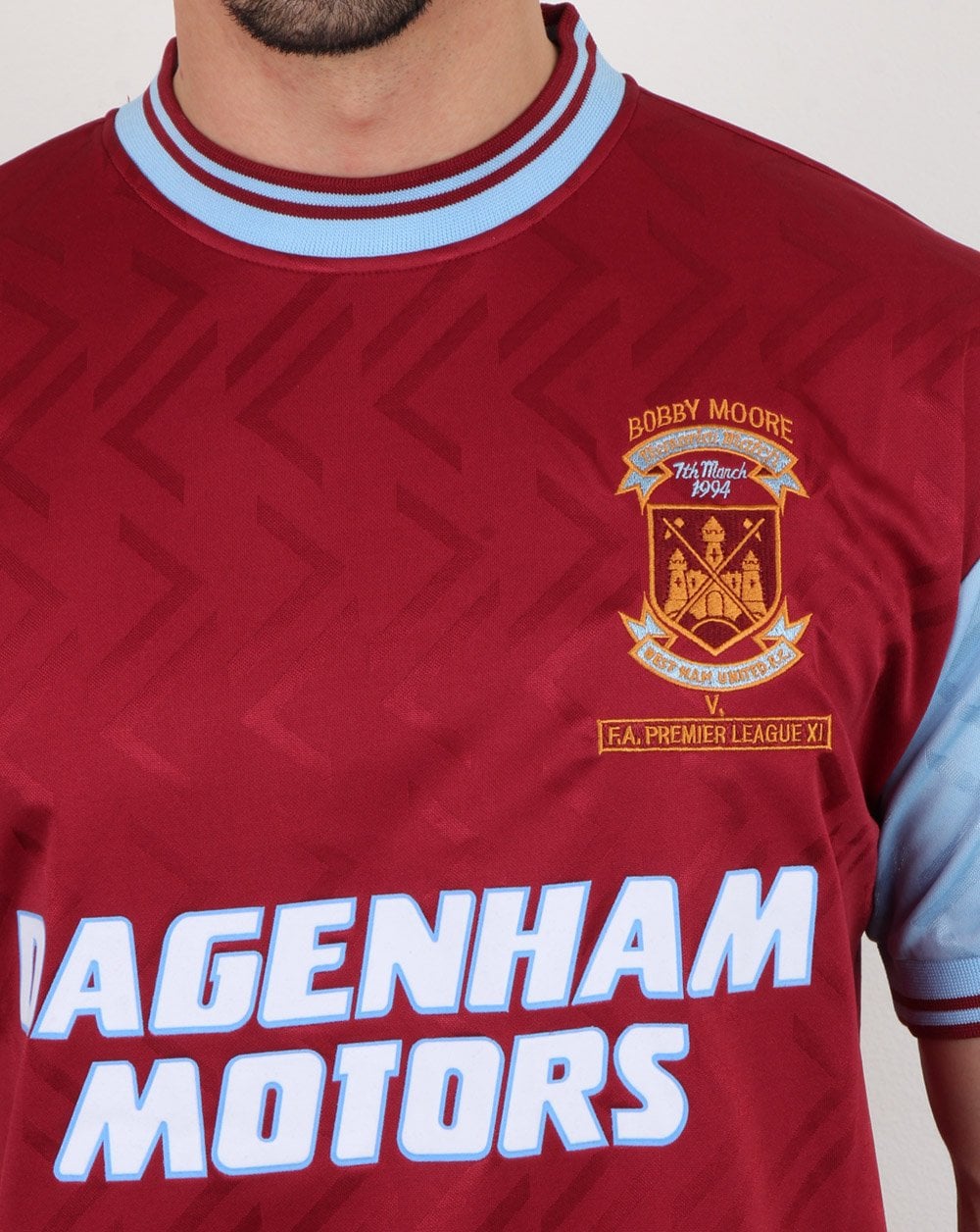 80er Casual Classics West Ham 1994 Hemd Bordeaux
