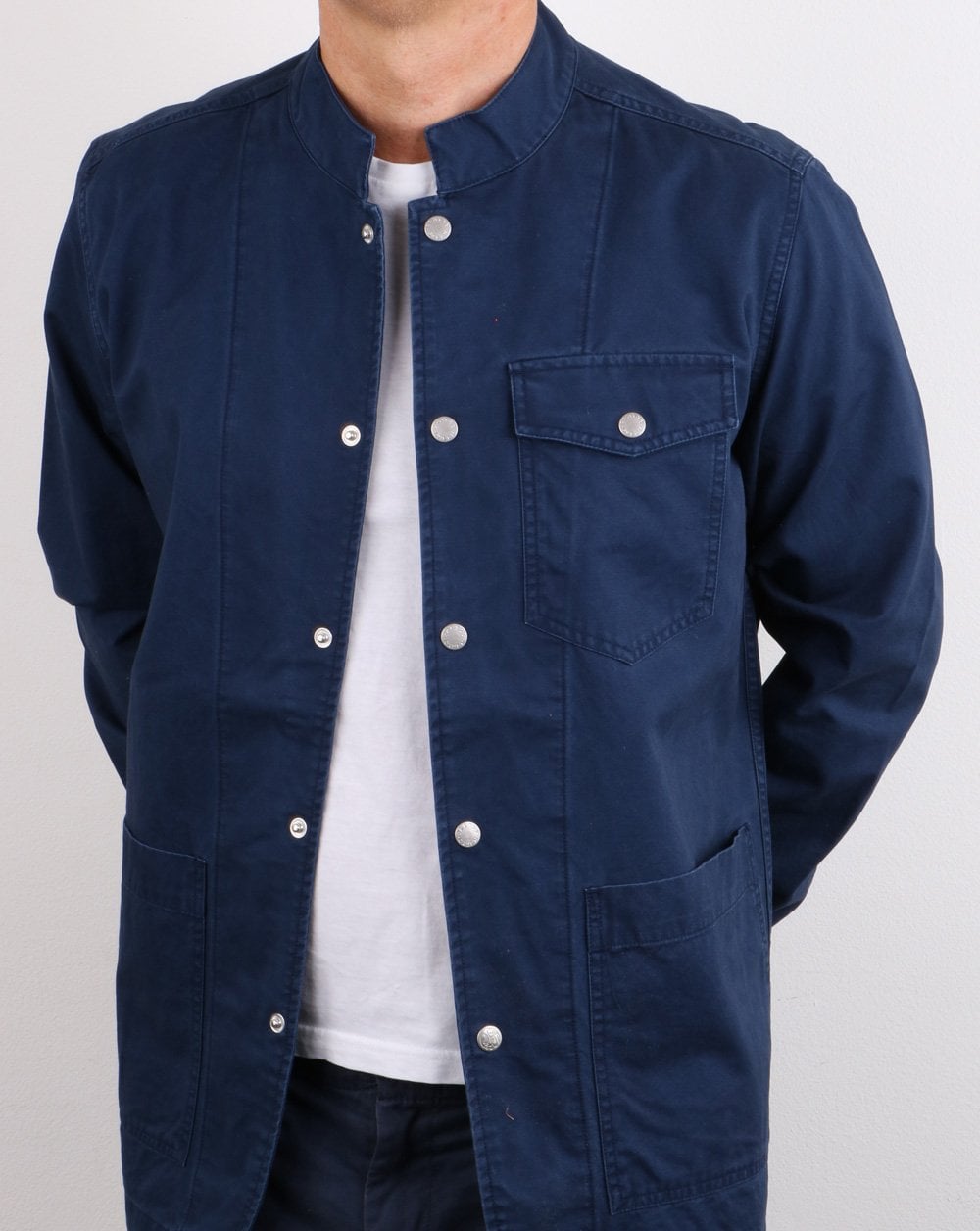 Pretty Green Creed Overshirt Navy