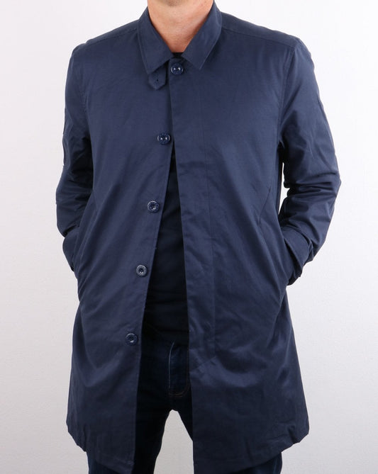 Pretty Green Pretty Green Langley Regenmantel, Marineblau