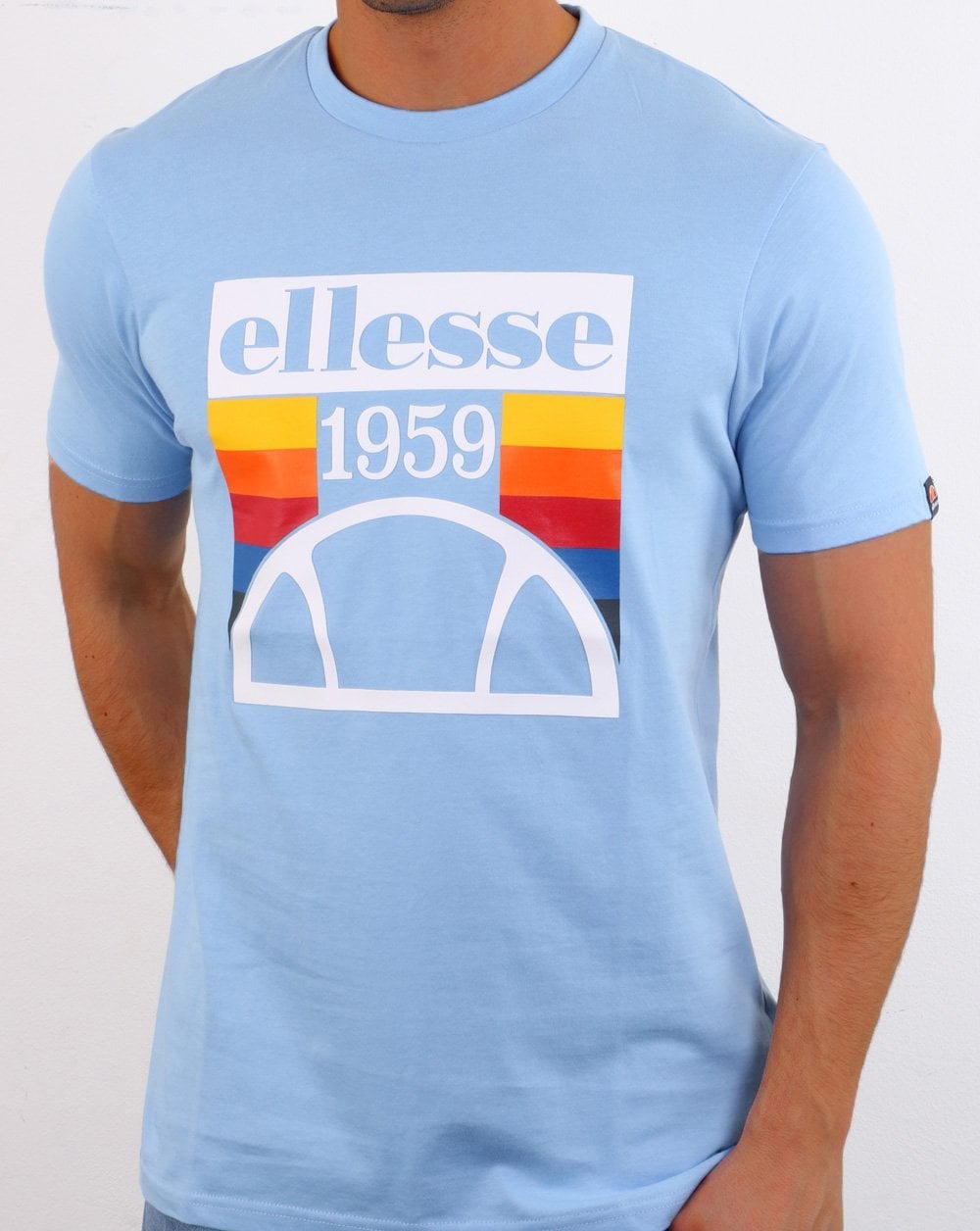 Ellesse Pirozzi T Shirt Light Blue