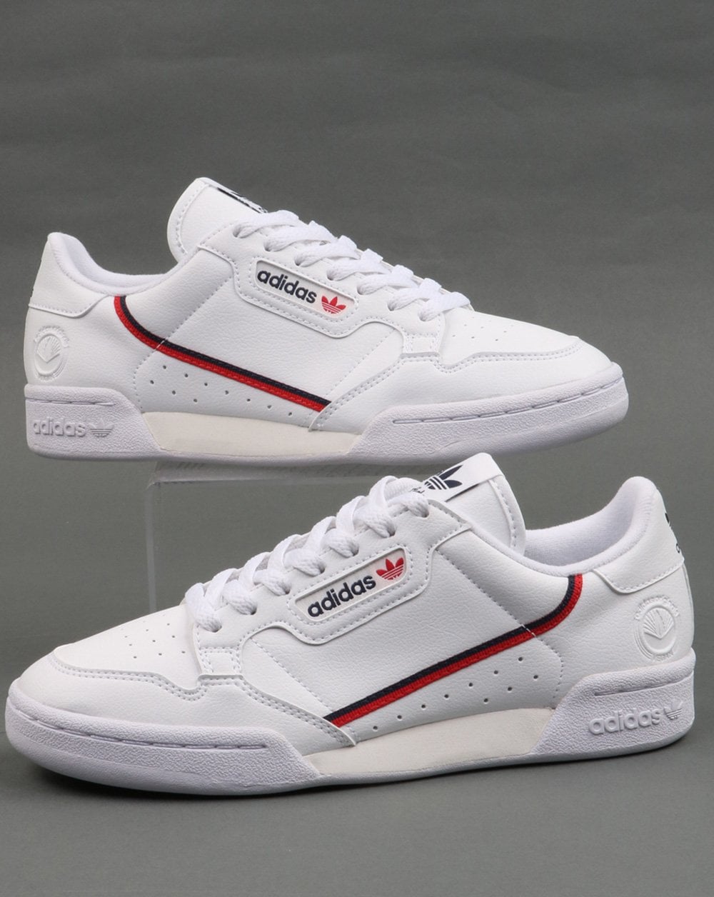 Adidas Continental 80 Vegan Trainers White/Navy/Red