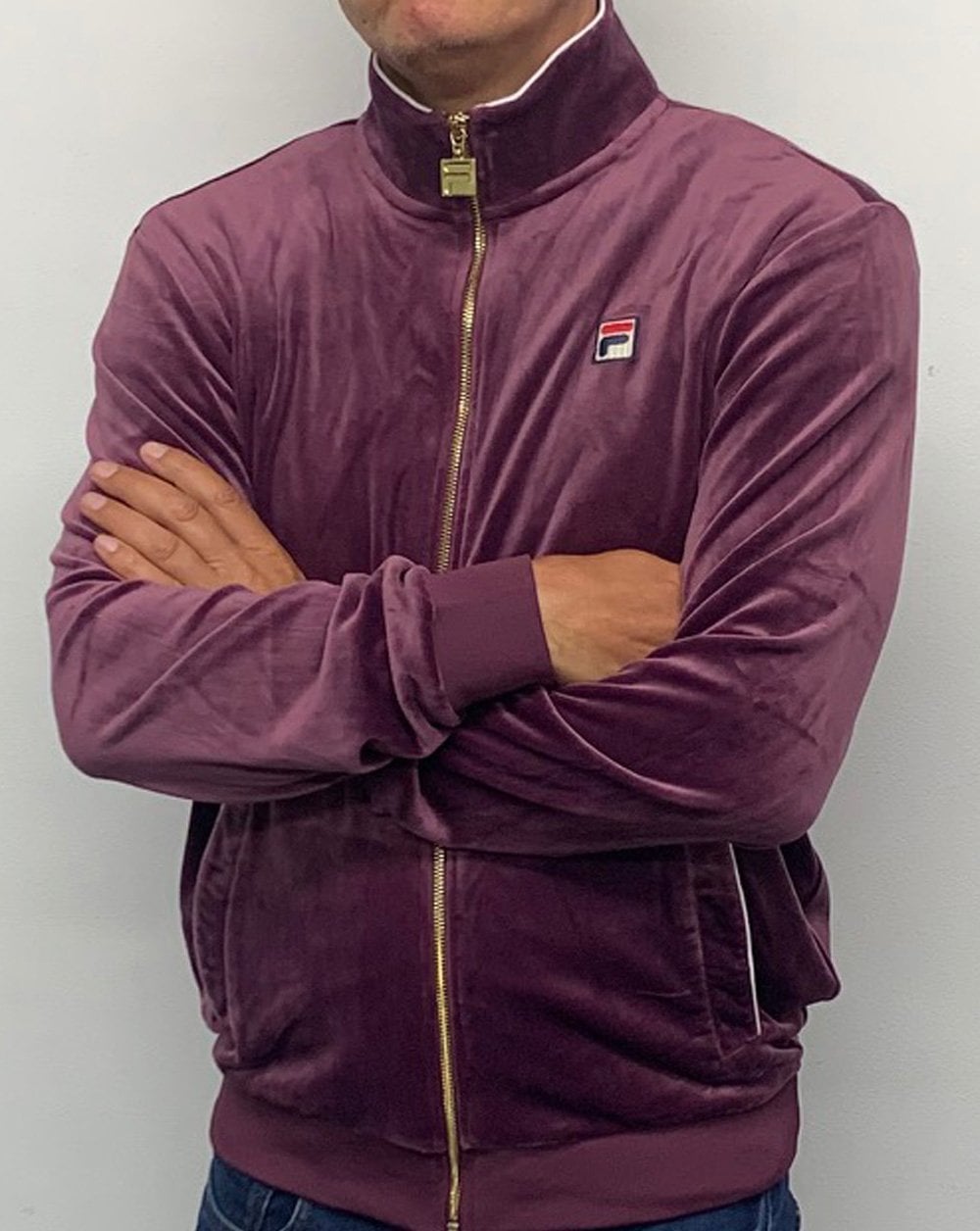 Fila Vintage Velour Track Top soft purple