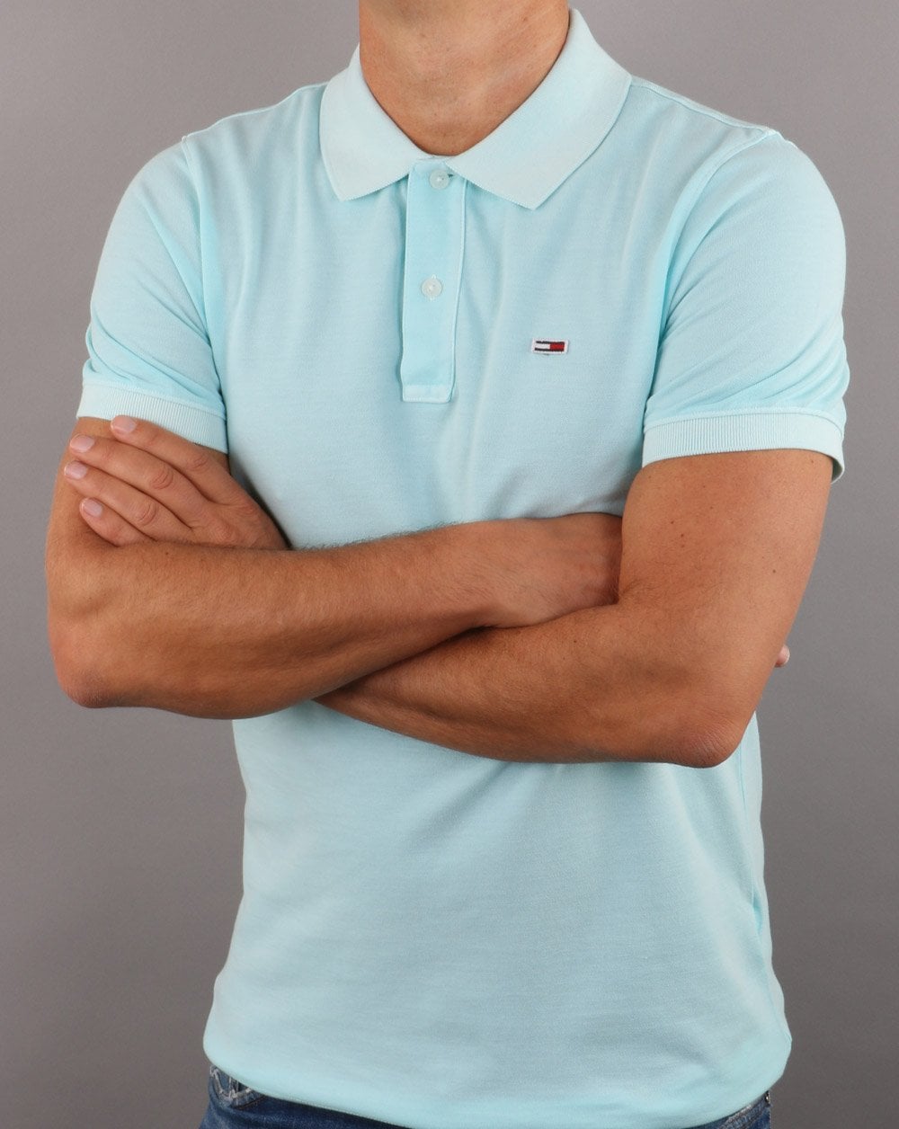 Tommy Hilfiger Lightweight Polo Shirt Light Blue