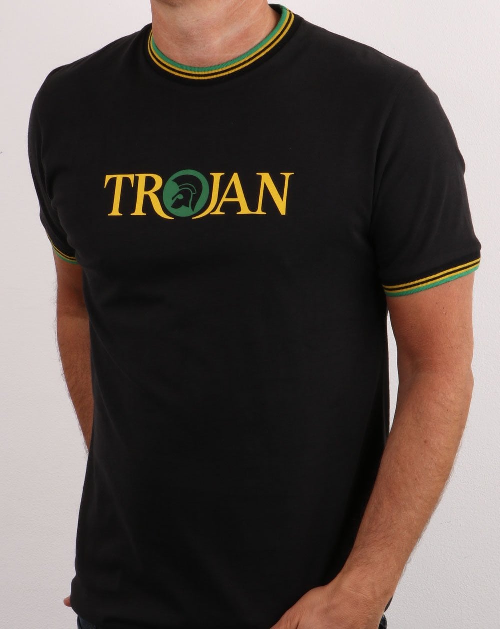 Trojan Tipped Signature Logo T-shirt Black