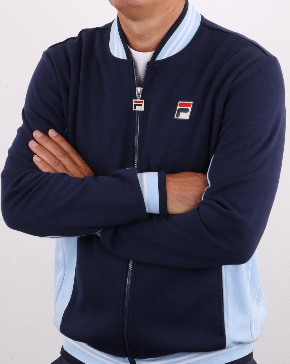 Fila Vintage Settanta Track Top Exclusive Pro Badge in Navy Sky