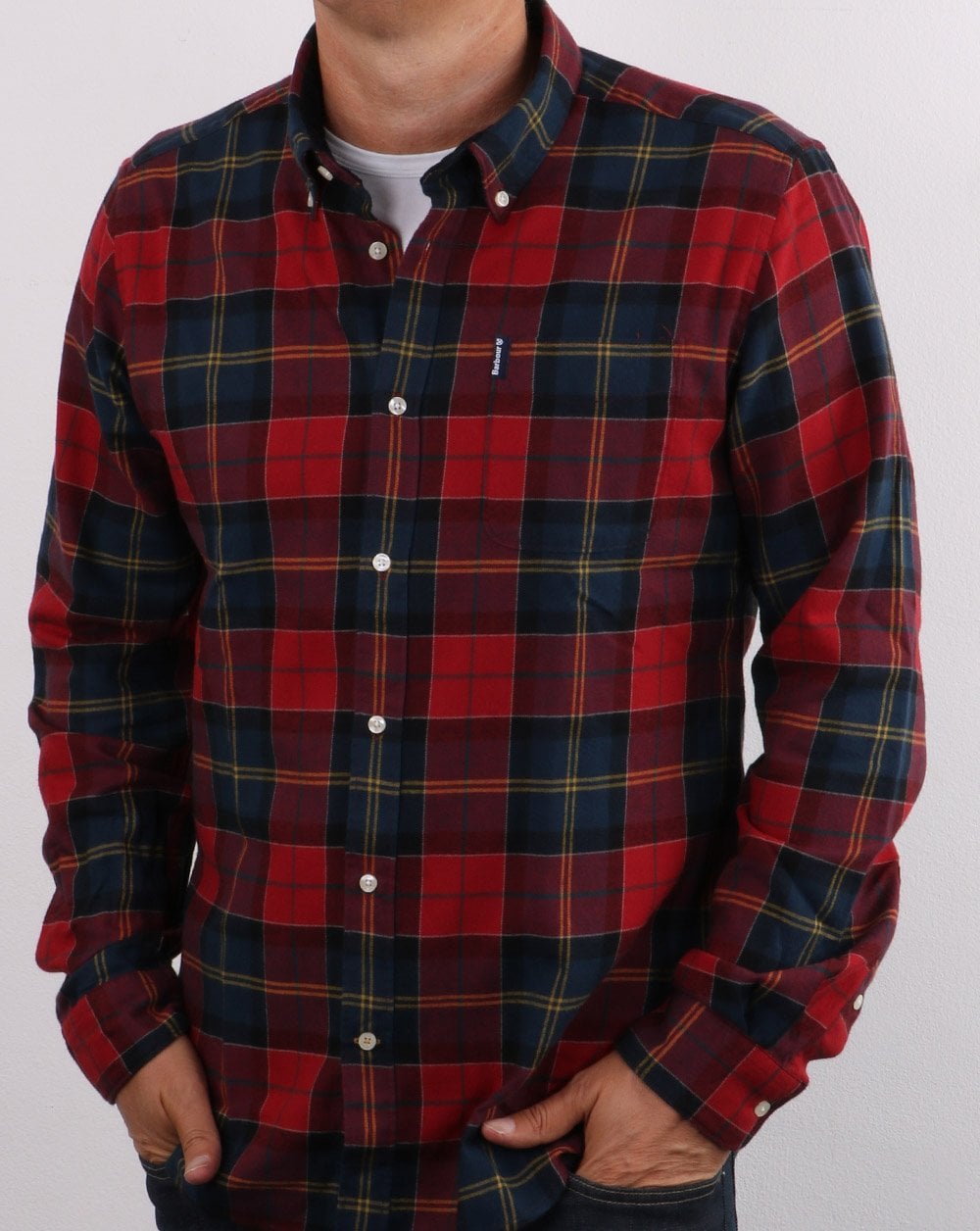 Barbour Tartan Tailored Shirt Crimson
