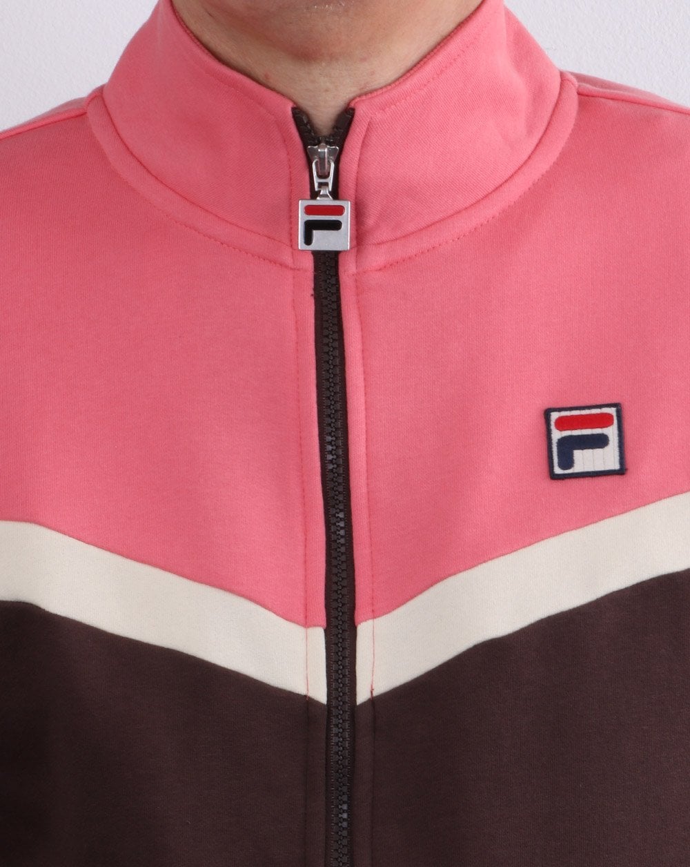 Fila Vintage Flint Track Top Brown/Deep Pink/Cream