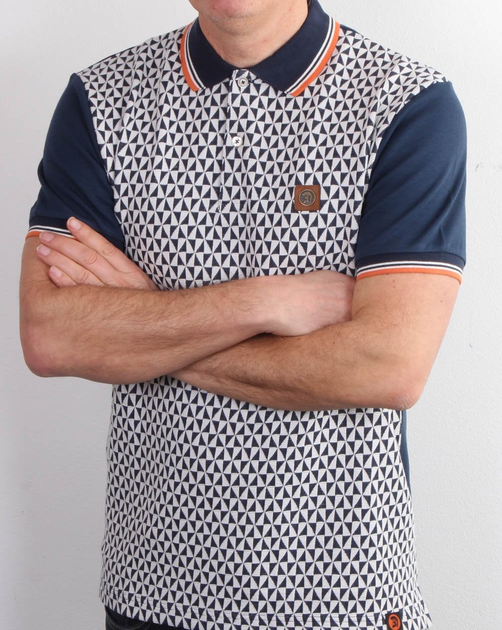 Trojan Diamond Polo Shirt Navy
