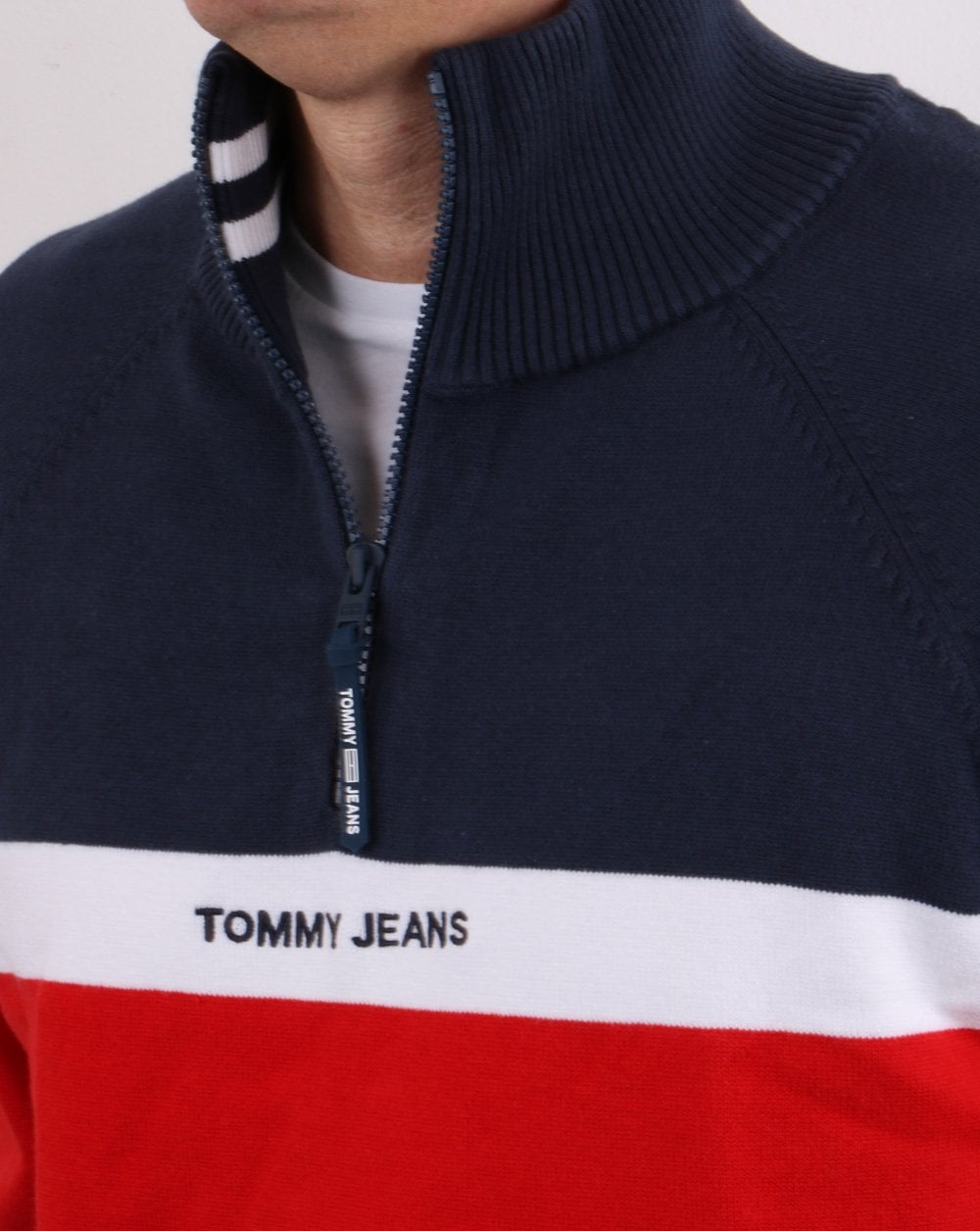 Tommy Jeans Colourblock Knit Navy
