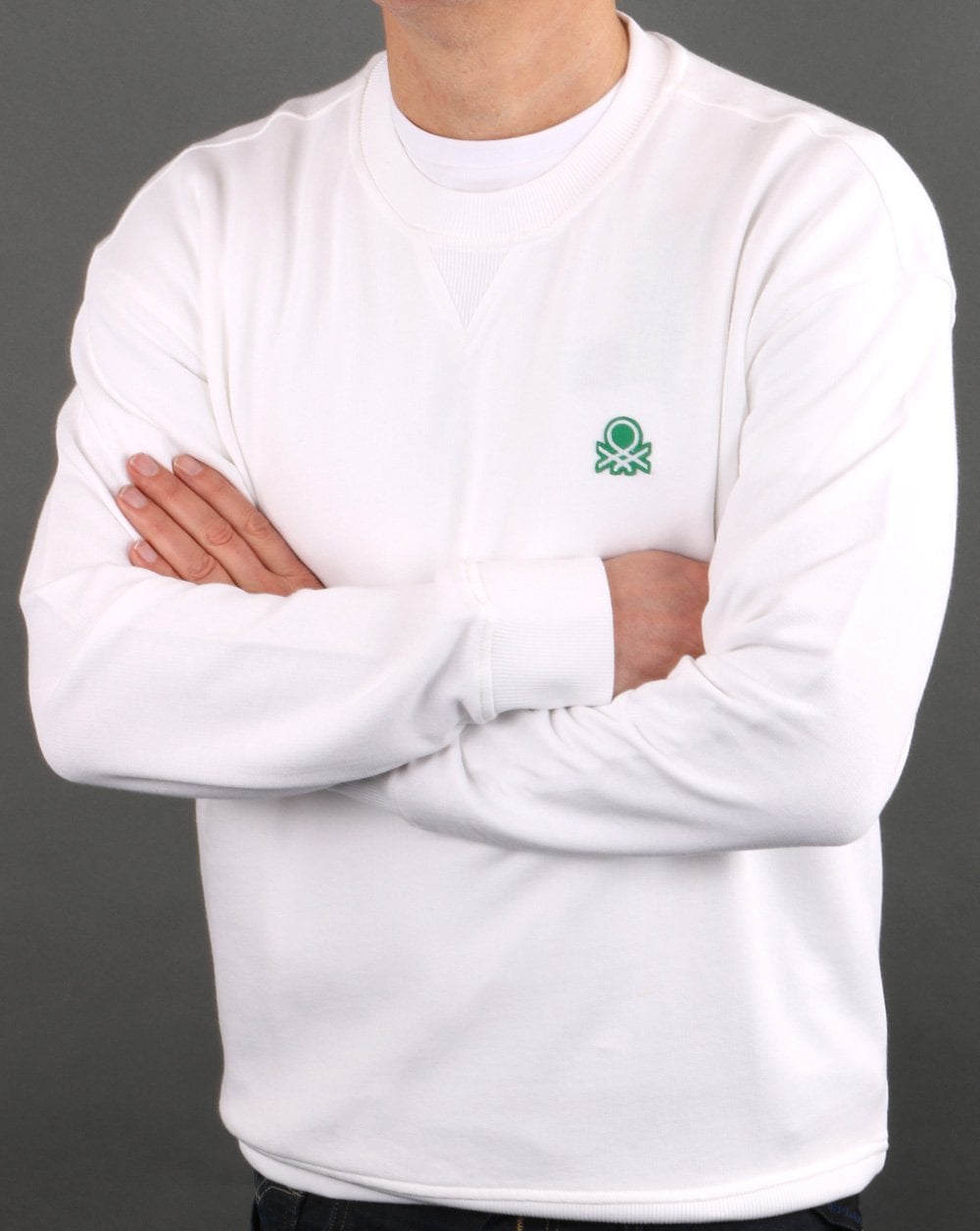 Benetton Logo Sweatshirt White