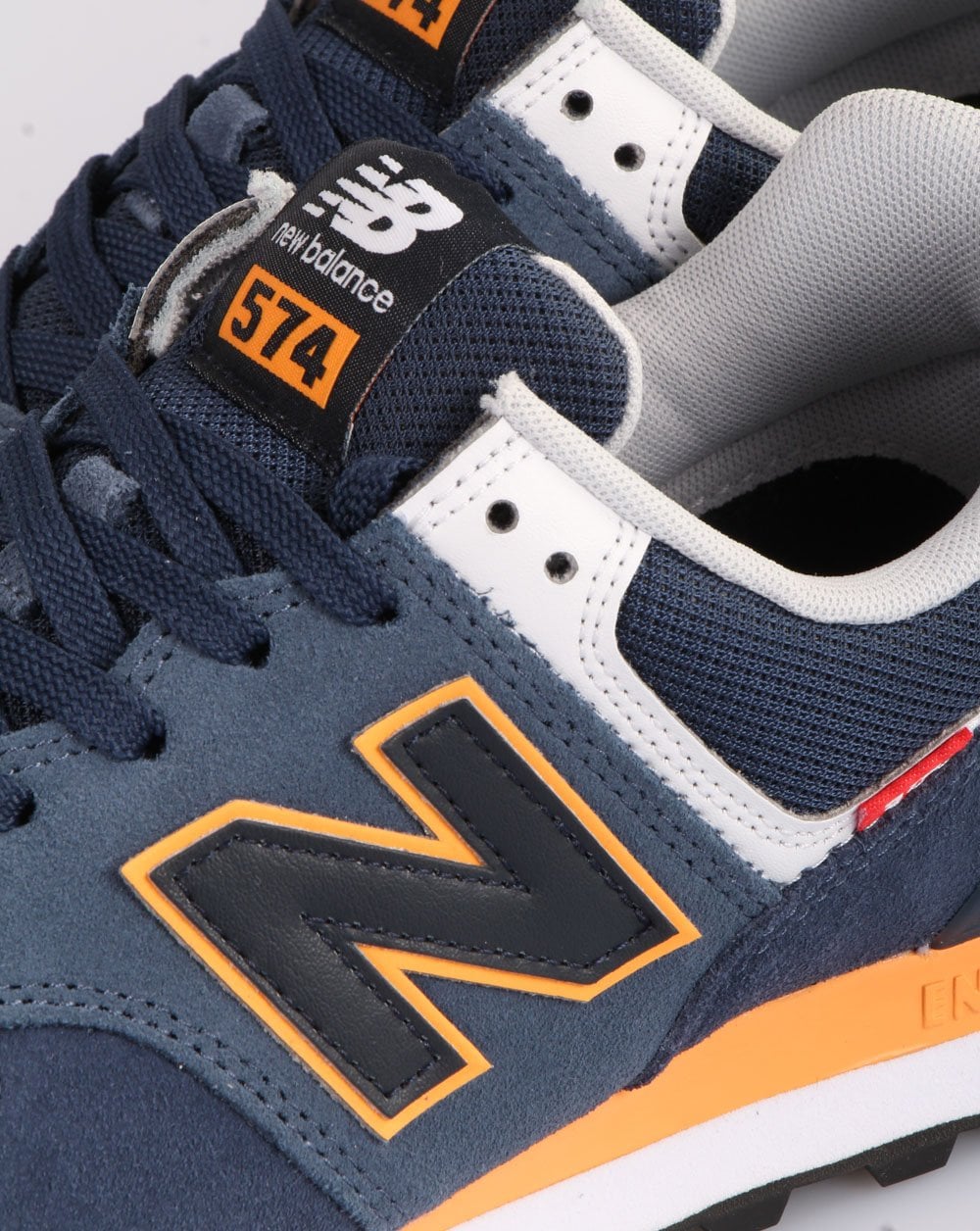 New Balance 574 Trainer Navy/Orange