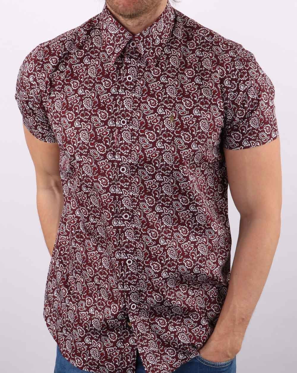Gabicci Vintage Lancaster Shirt Oxblood