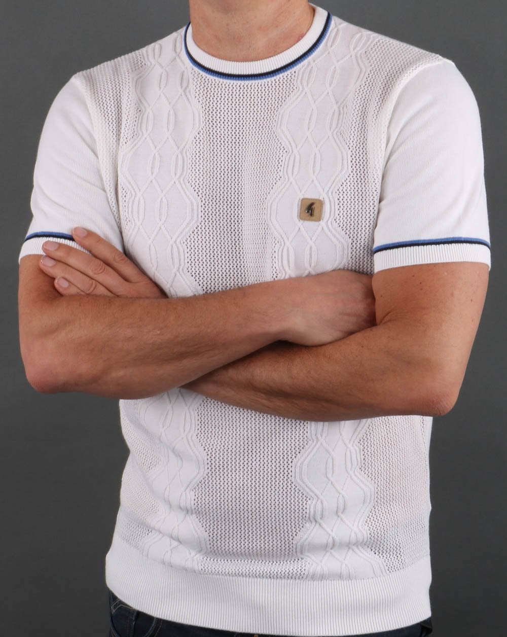 Gabicci Vintage Newman Knit White