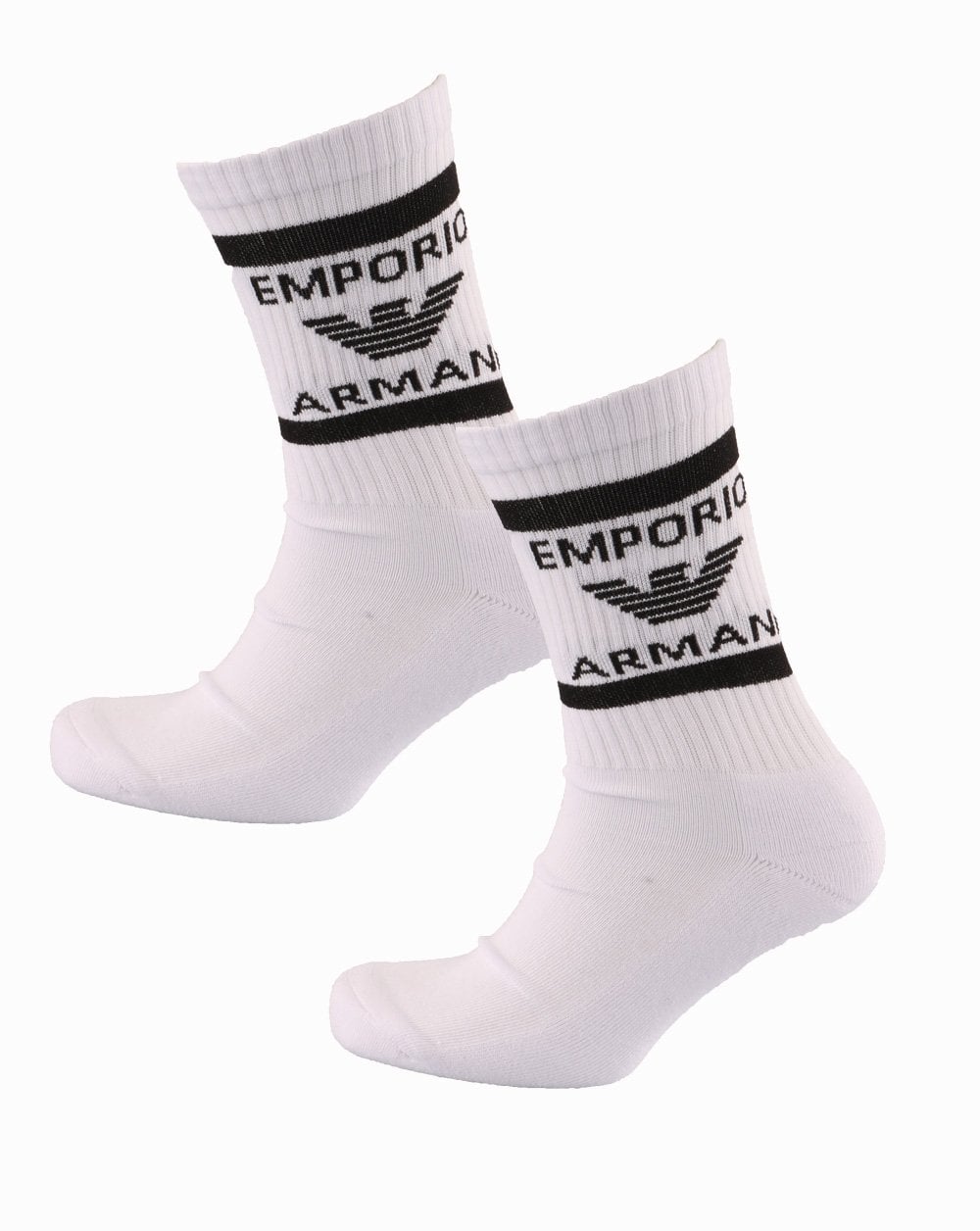 Emporio Armani 2 Pack Socks White