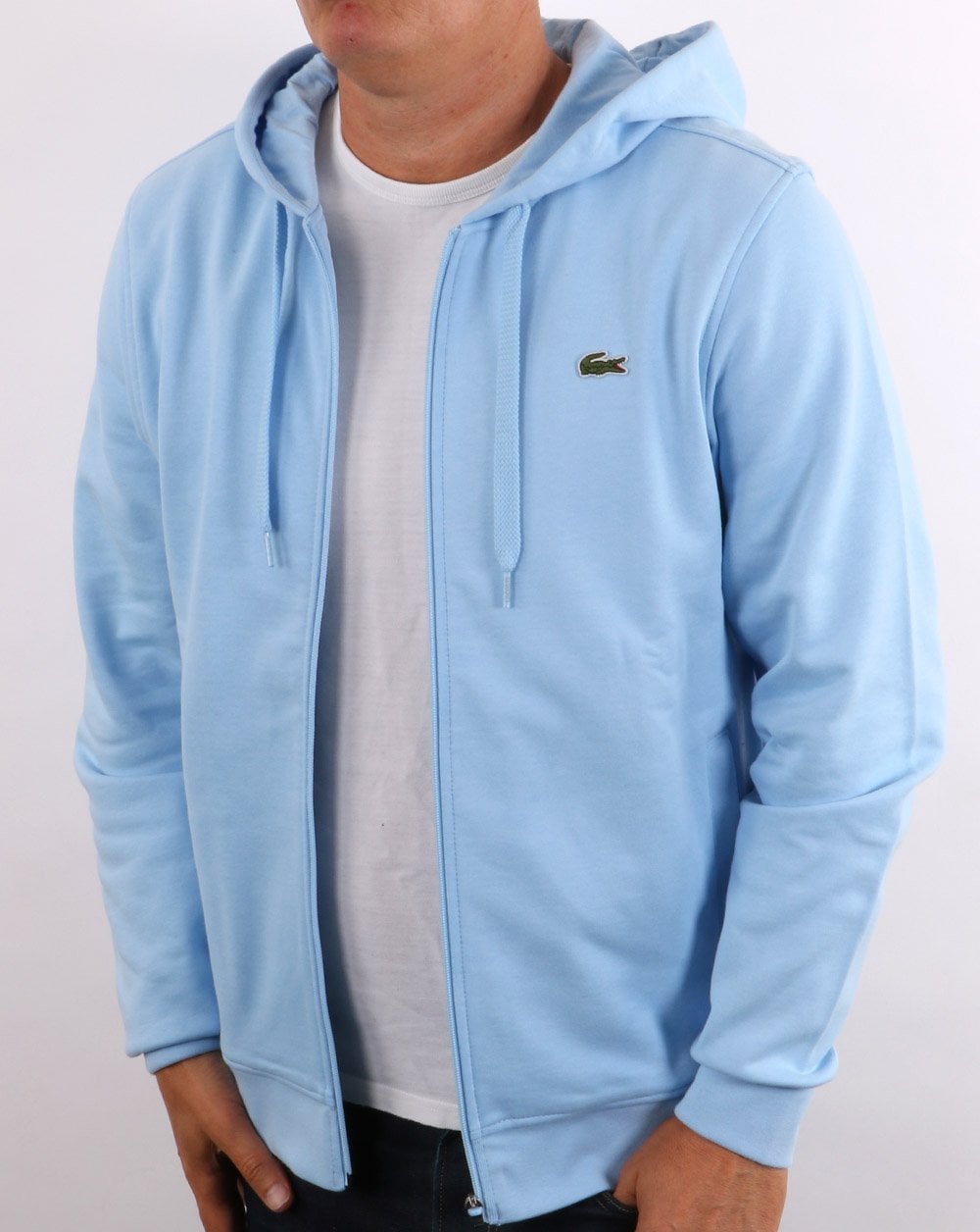 Lacoste Full Zip Hoodie Sky Blue