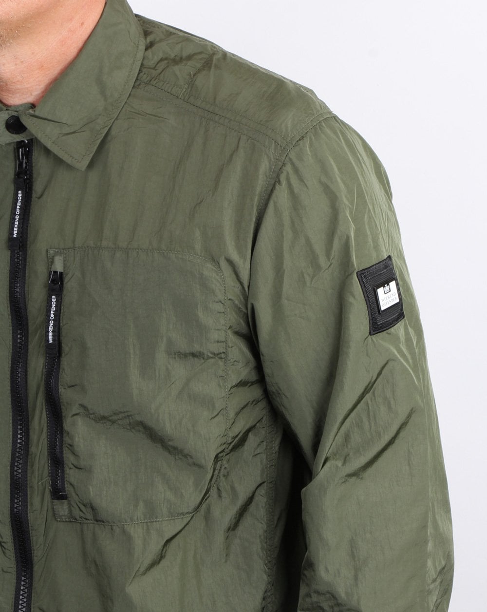 Weekend Offender Nicky Eyes Overshirt Green Clay