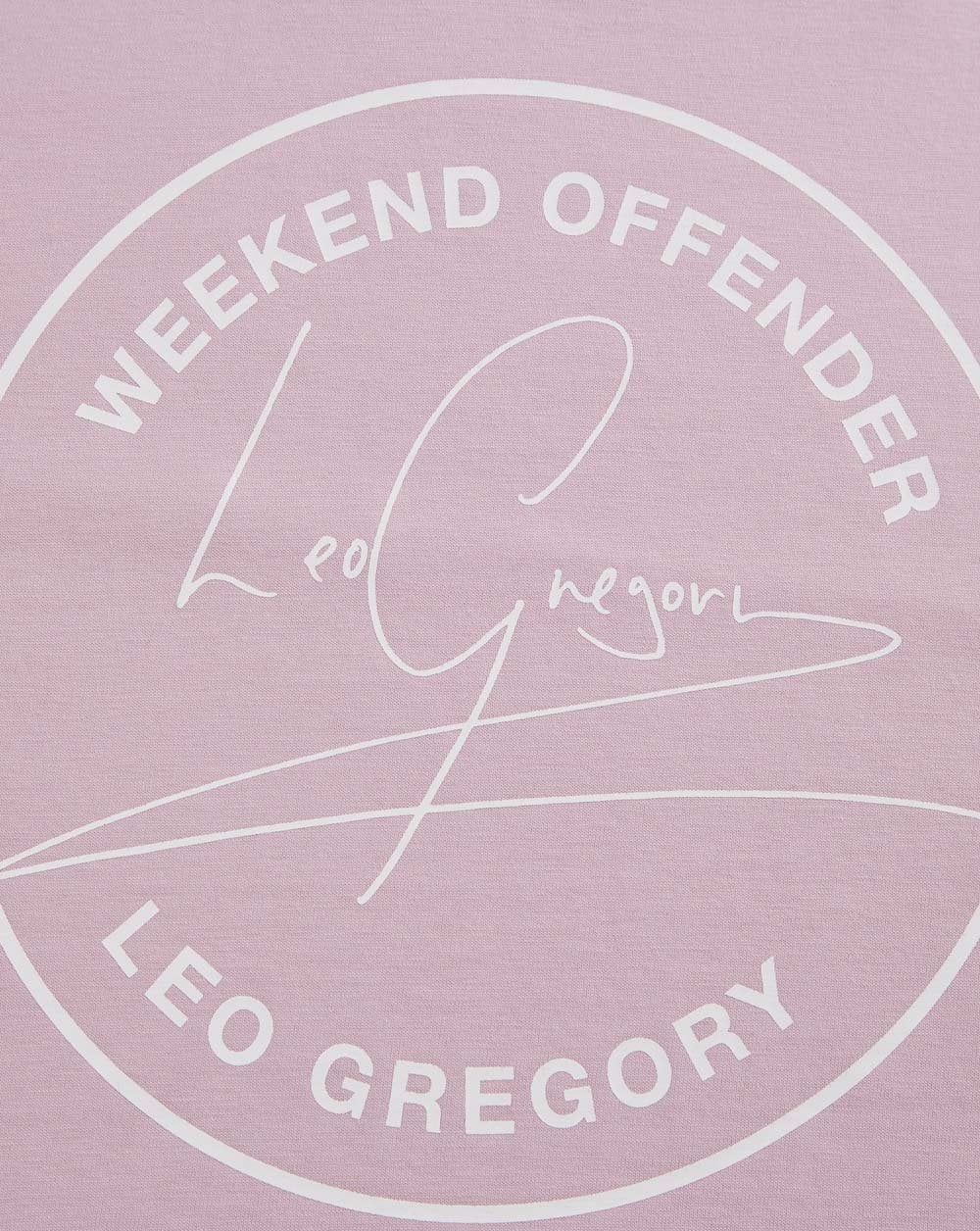 Weekend Offender Leo Gregory T Shirt Lilac
