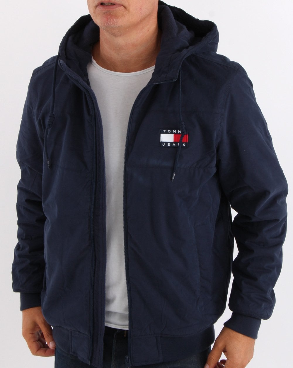 Tommy Jeans Fleece Lined Shell Jacket Navy