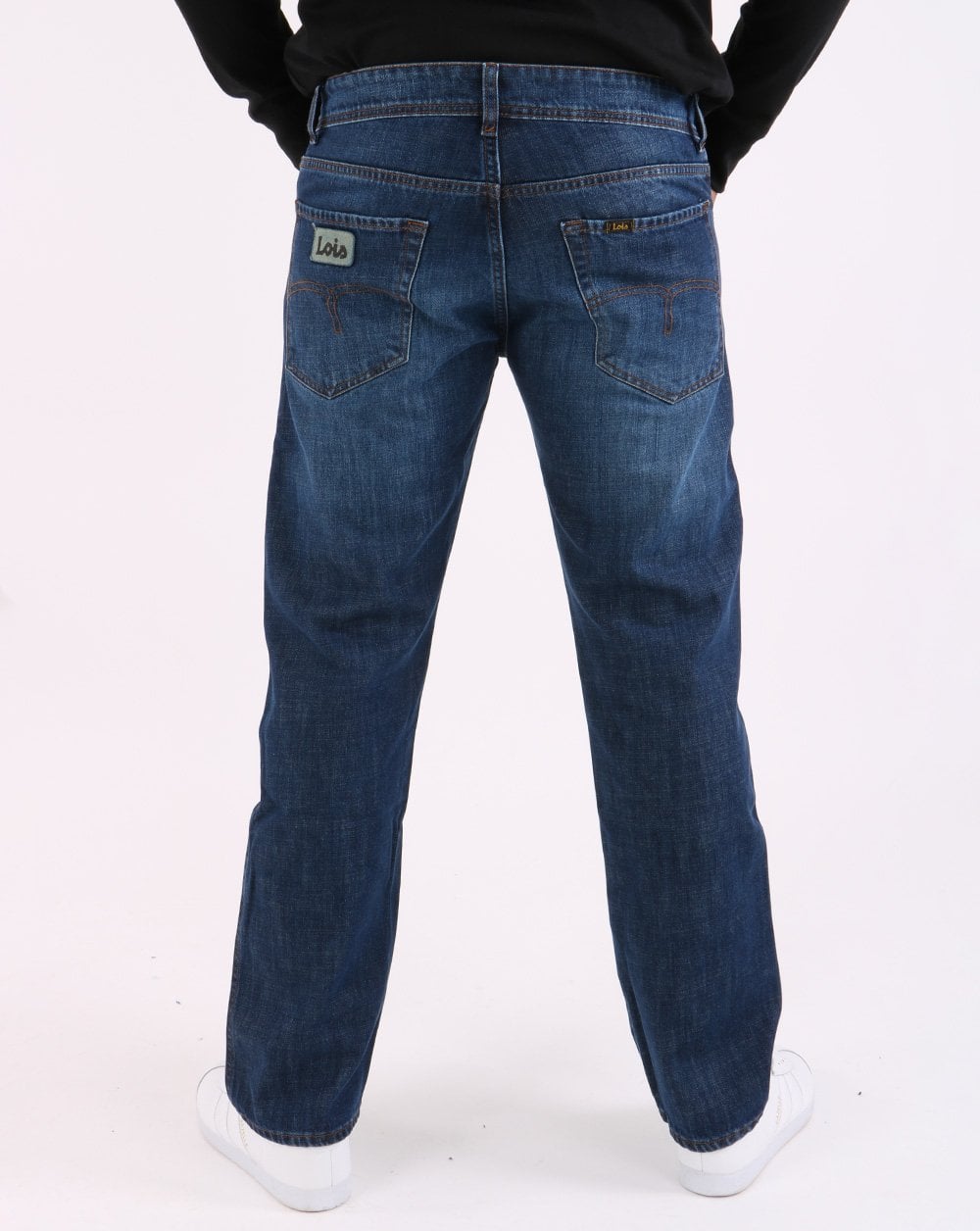 Lois Marvin Klassische Jeans mit geradem Bein, Vintage-Waschung