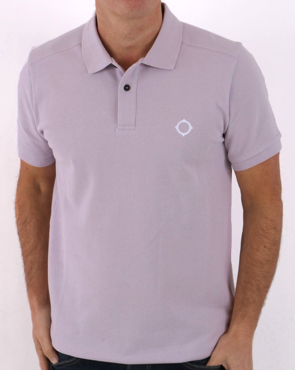 MA.STRUM Pique Polo Lilac