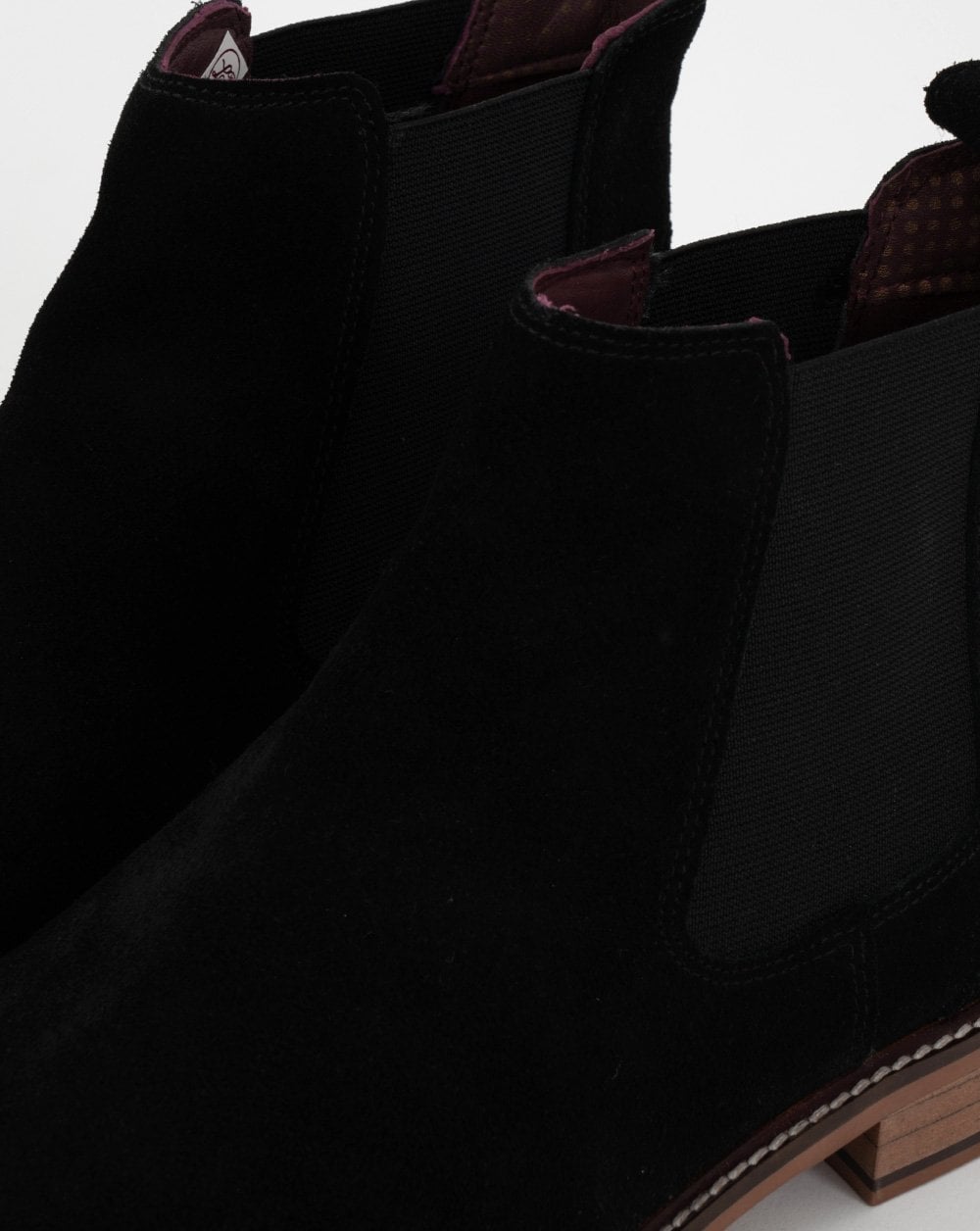 London Brogues Suede Chelsea Boot Black