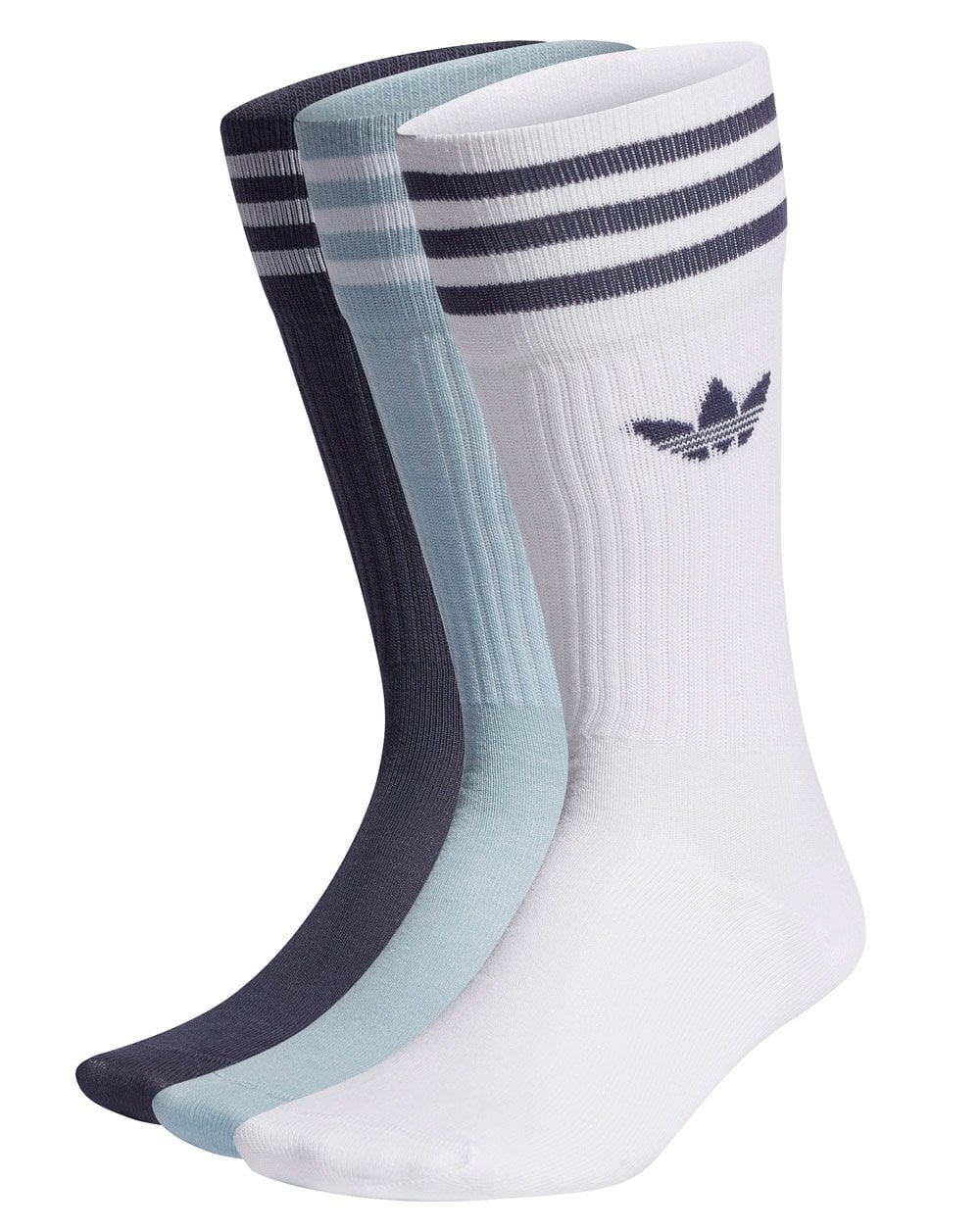 Adidas Originals Crew-Socken 3er-Pack Weiß/Grau/Marineblau