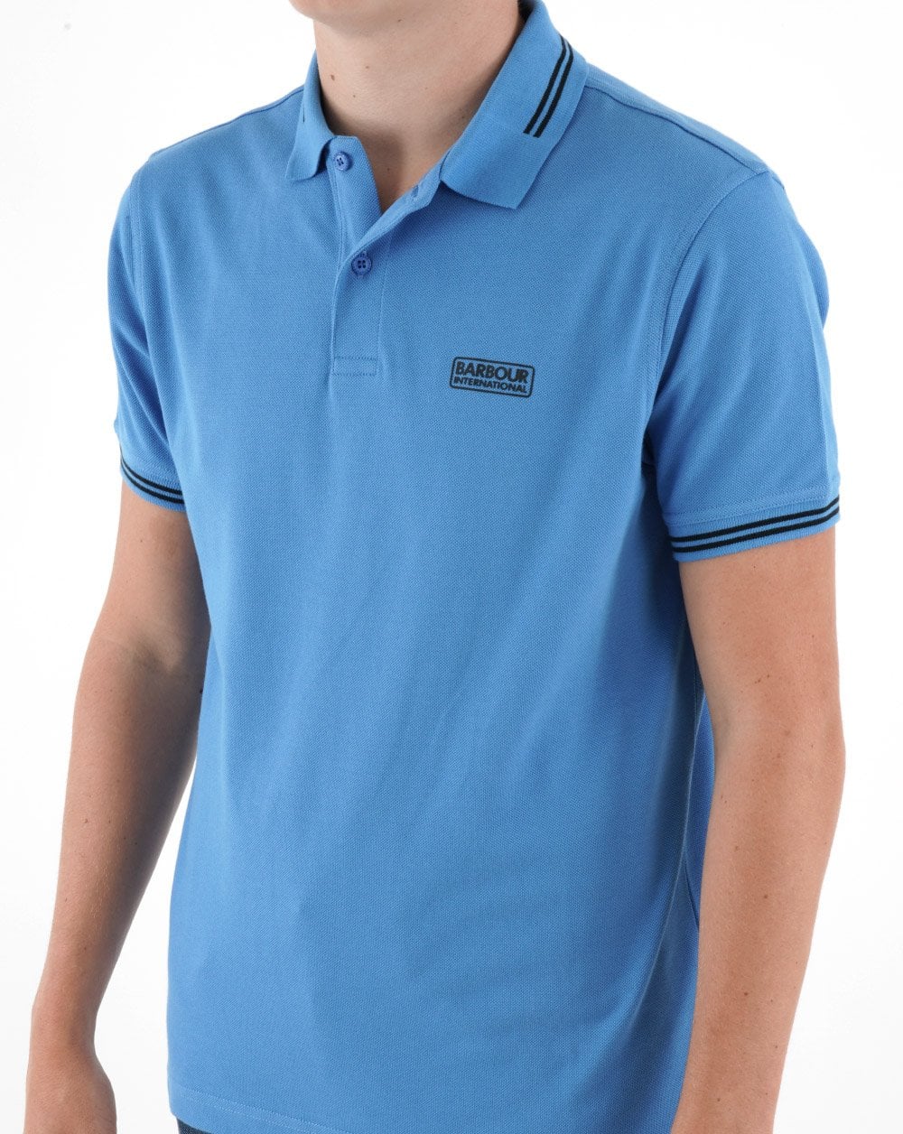 Barbour International Essential Tipped Polo Ultra Blue
