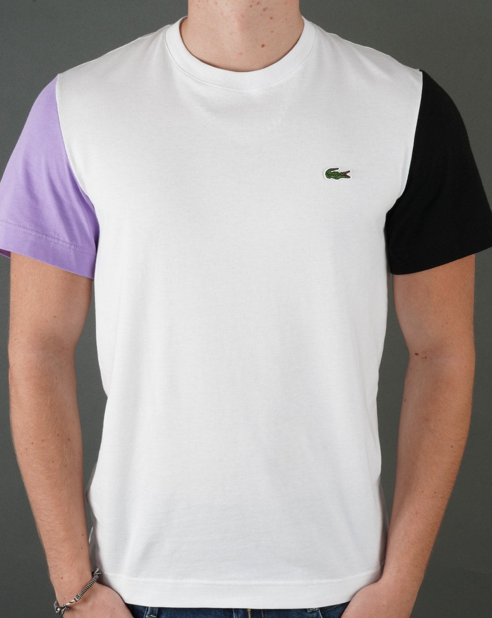 Lacoste Contrast T-shirt White/Purple/Black