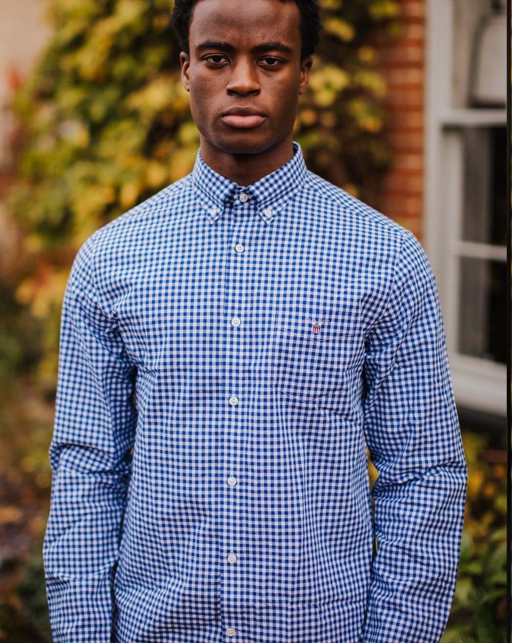 Gant Broadcloth Gingham Shirt College Blue