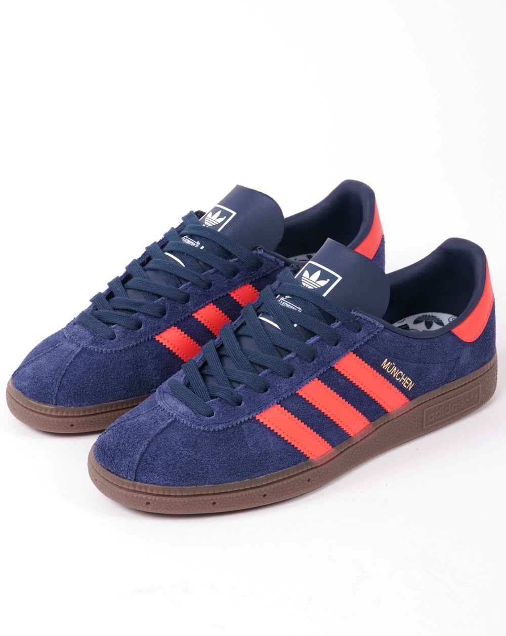 Adidas Munchen Trainers Navy Bright Red