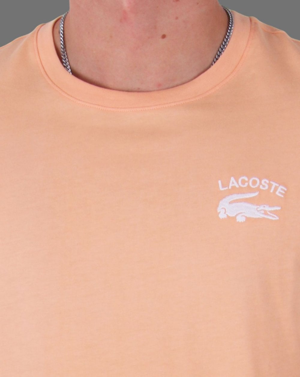 Lacoste Embroidered T Shirt Peach