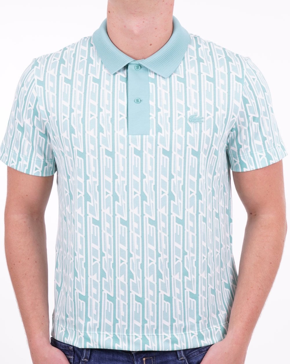 Lacoste Two Tone Logo Polo Shirt Green/Light Green