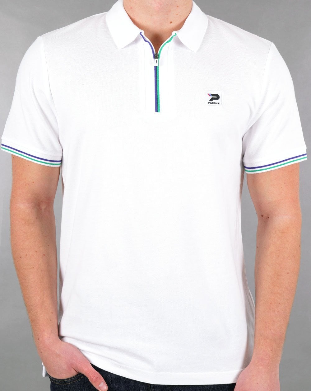 Patrick Zip Polo Shirt White
