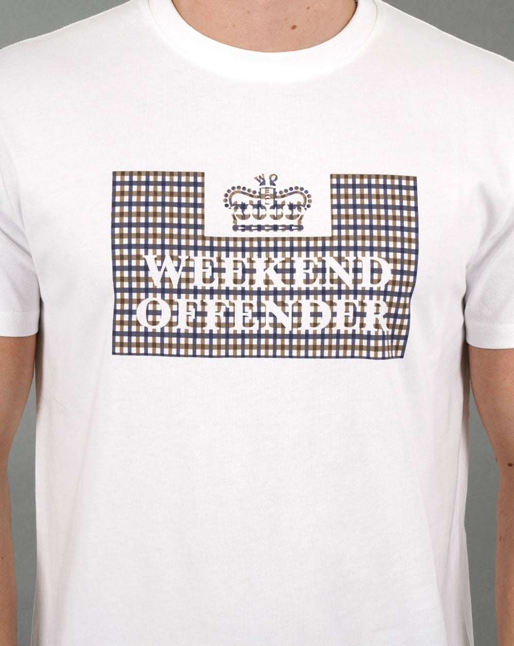 Weekend Offender Prison T-shirt White/Check