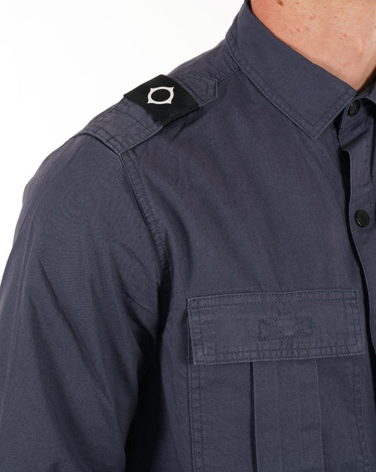 Ma.Strum Ma.strum Pd Patch Pocket Parade Overshirt Tintenblau