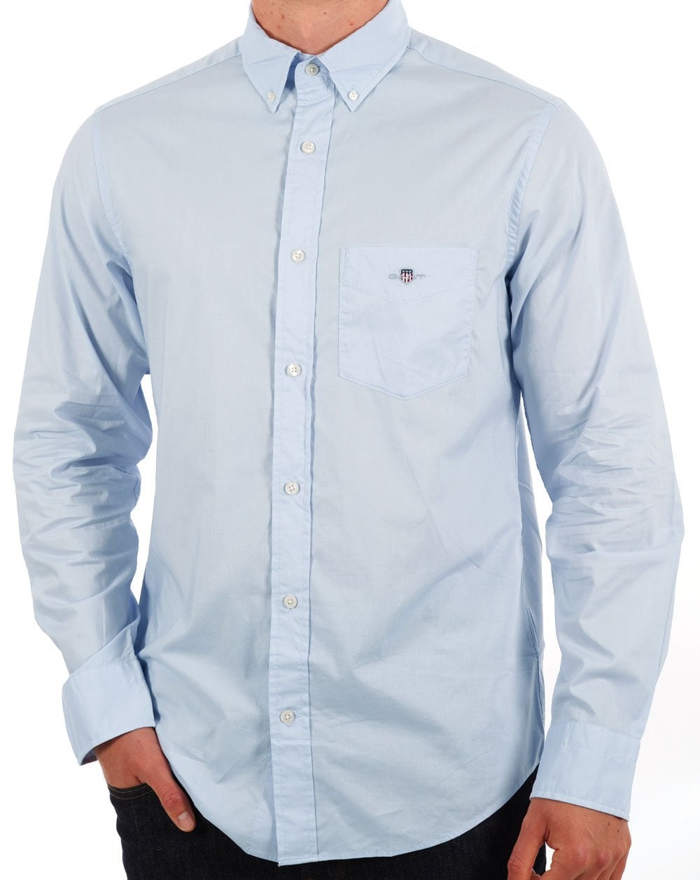 Gant Poplin Shirt Light Blue