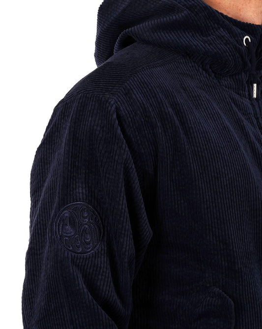 Pretty Green Pretty Green Acquiesce Cord-Kapuzenjacke Marineblau