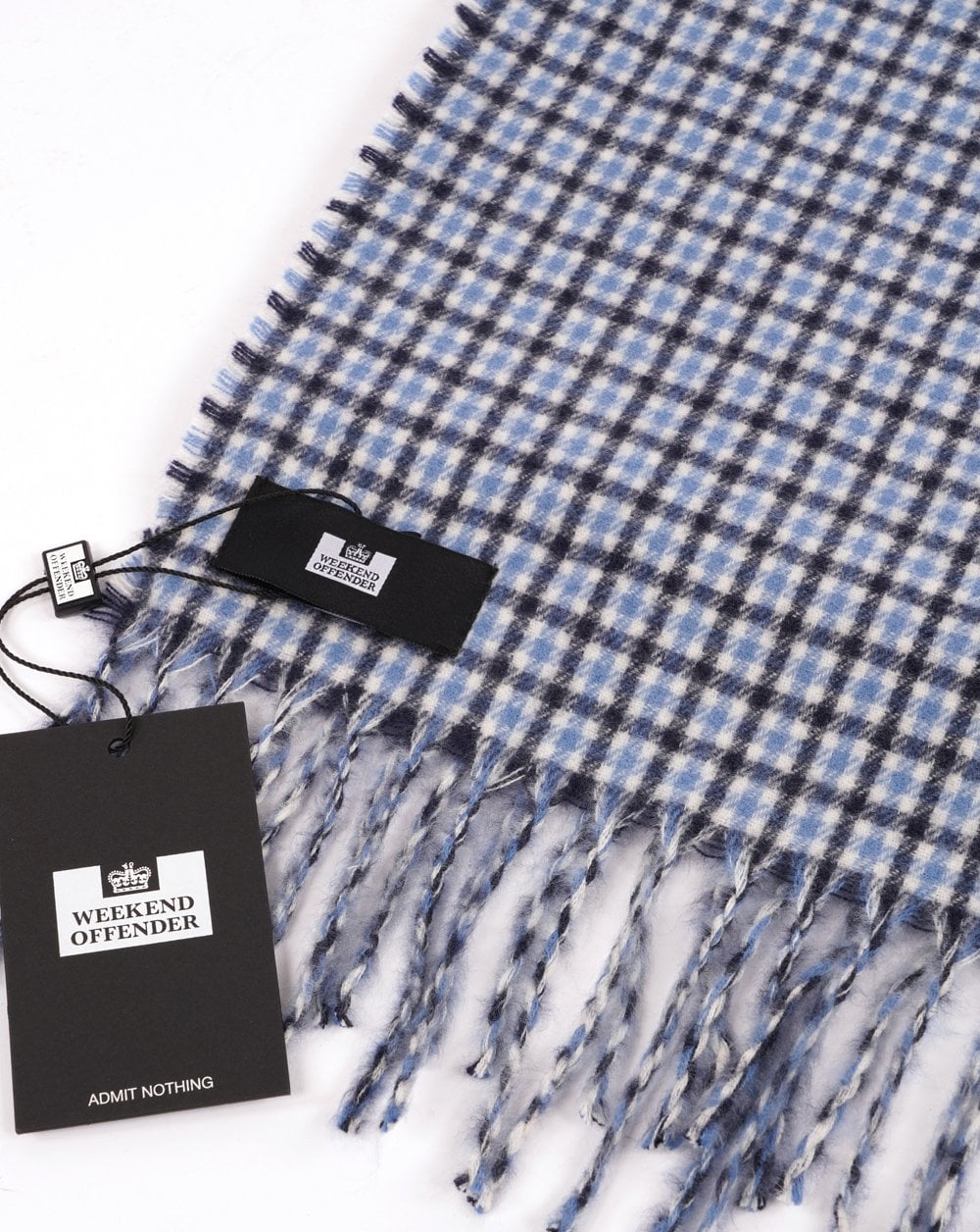 Weekend Offender Nurman Gomedov Scarf Blue House Check