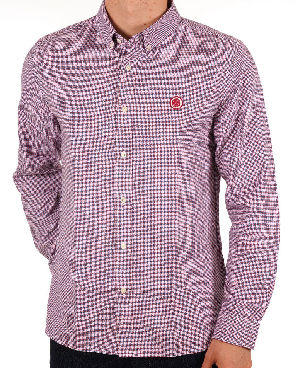 Pretty Green Houndstooth Shirt Red