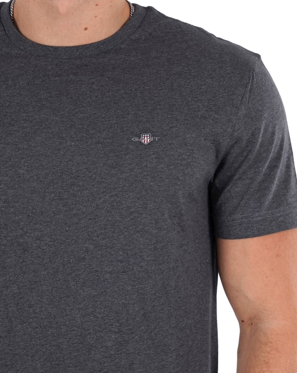 Gant Shield Crew T-shirt Dark Grey Melange