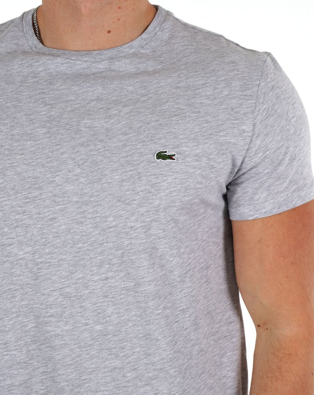 Lacoste T Shirt Silver Chine
