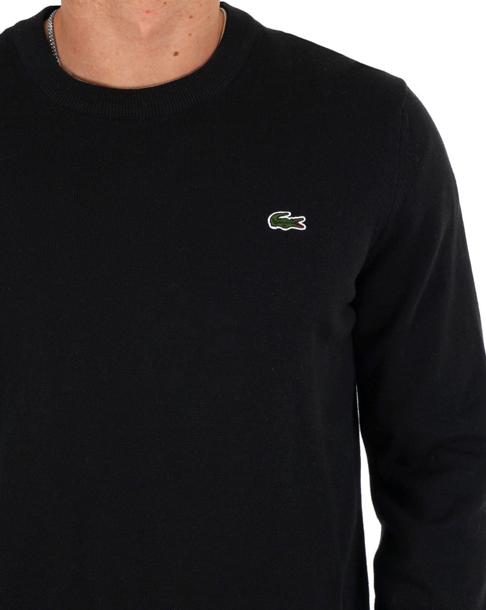 Lacoste Rundhalsstrick Schwarz