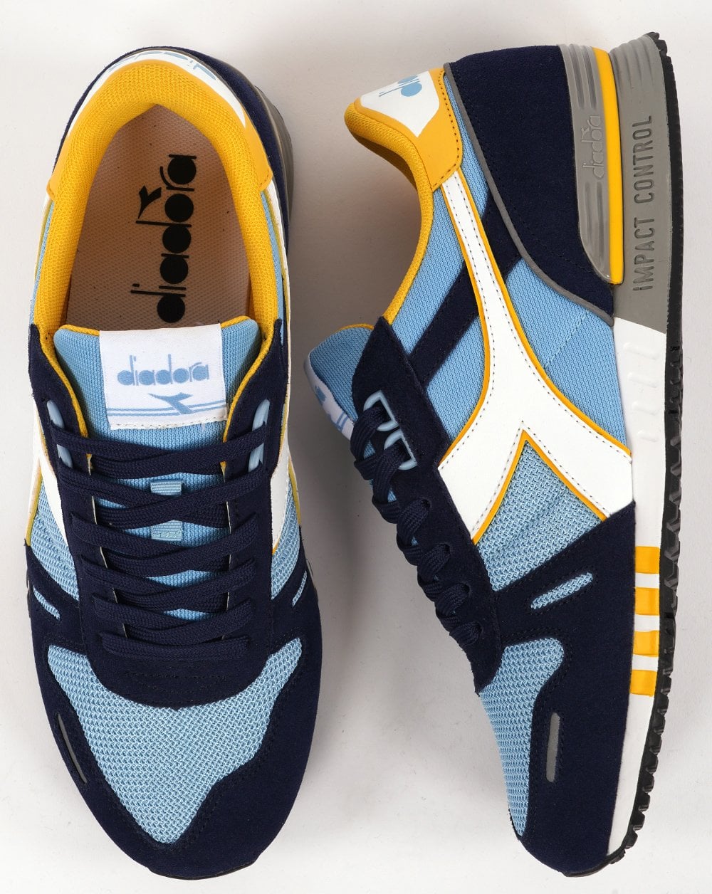 Diadora Titan Trainer Himmelblau/Gelb/Marineblau
