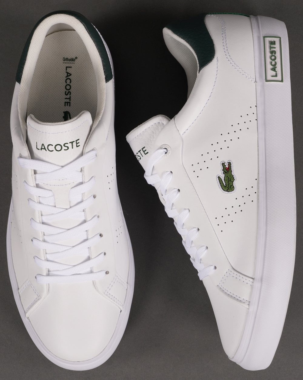 Lacoste Footwear Powercourt 2.0 Trainer White/Dark Green
