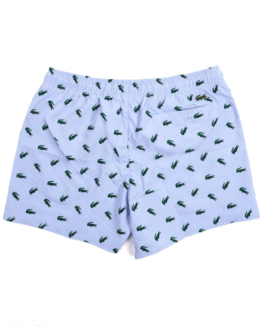 Lacoste Crocodile Print Swim Short Light Blue