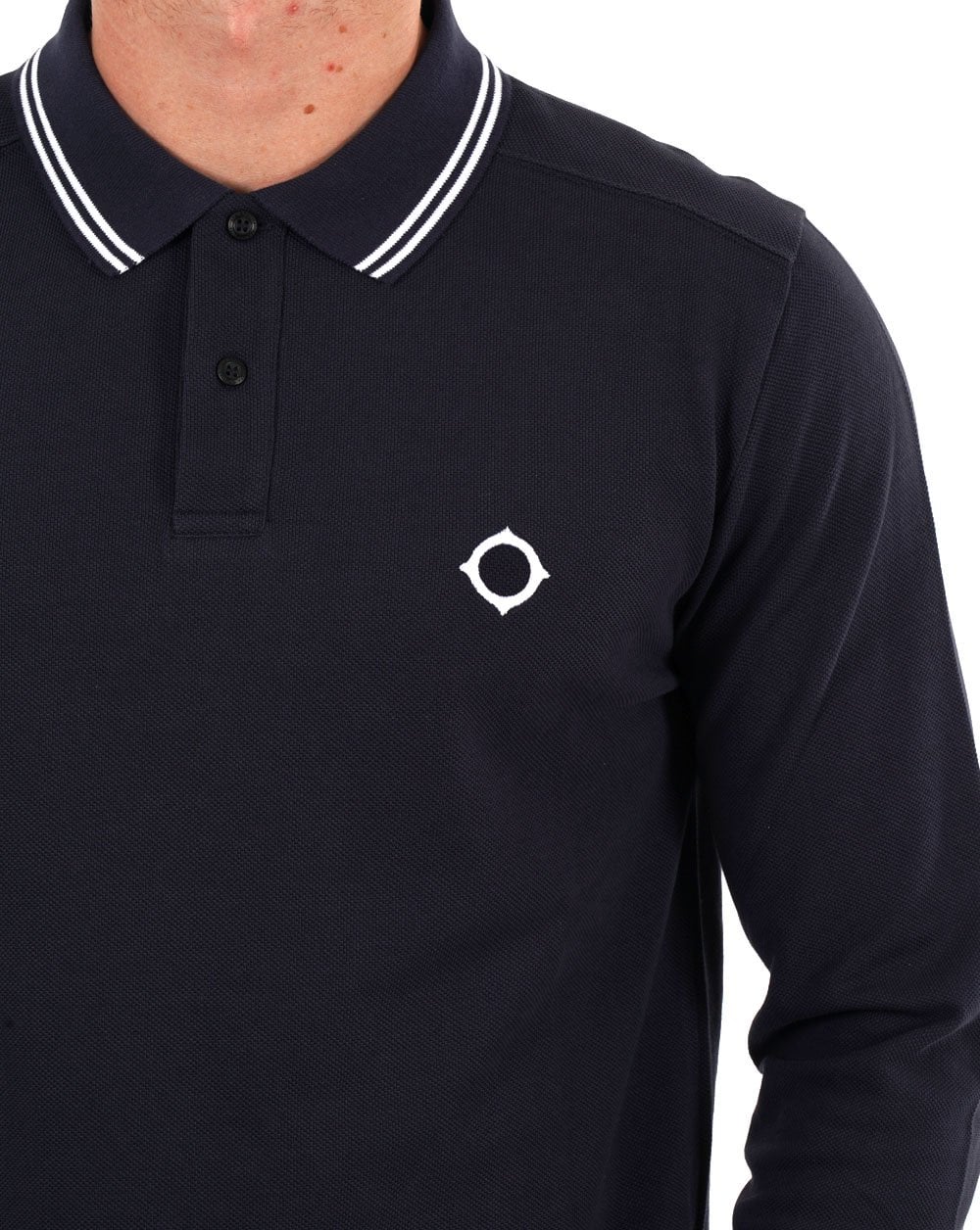 MA.STRUM Double Tipped LS Polo Ink Navy