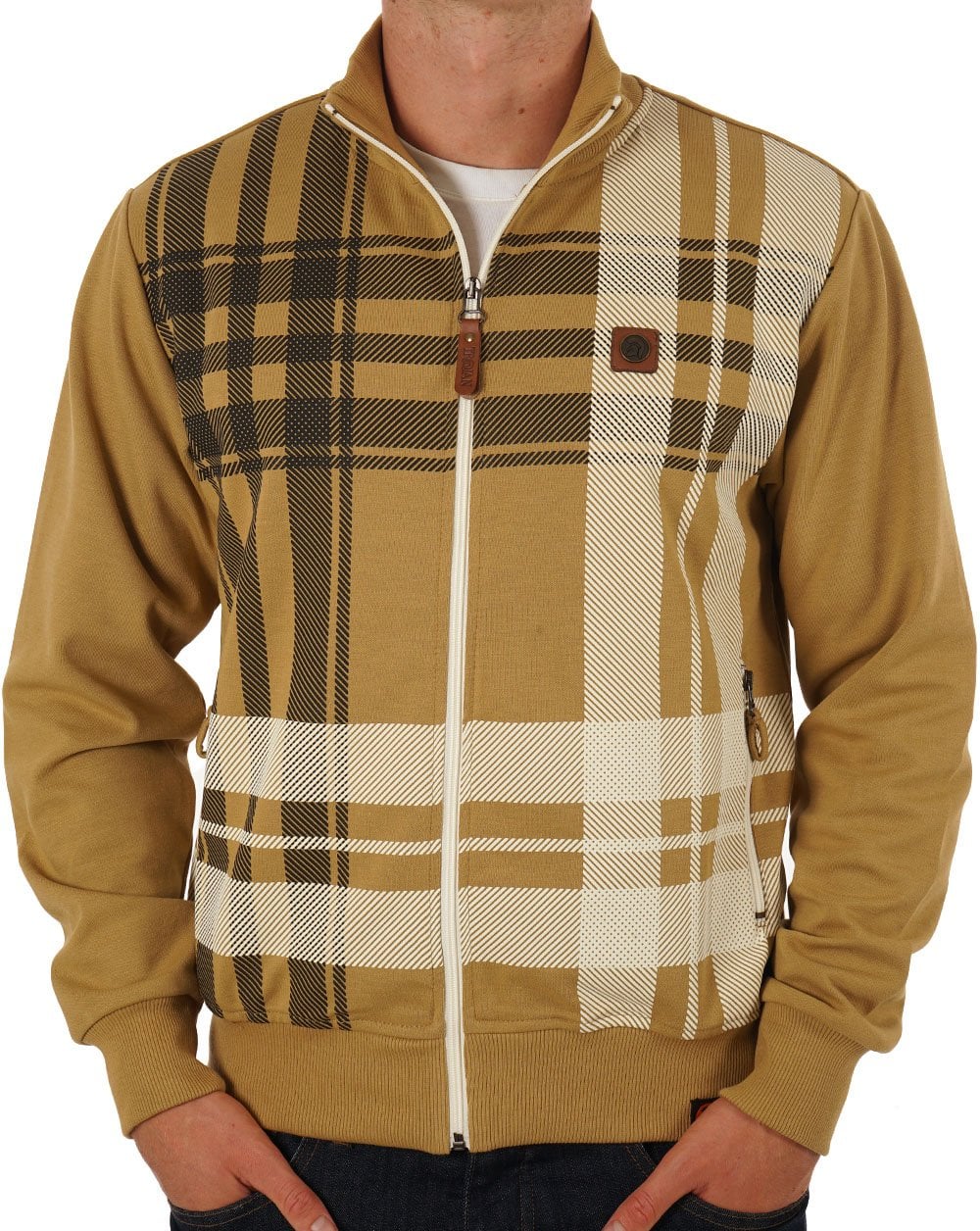 Trojan Check Track Top Camel