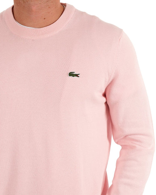Lacoste Lacoste – Strickpullover mit Rundhalsausschnitt, Zartrosa